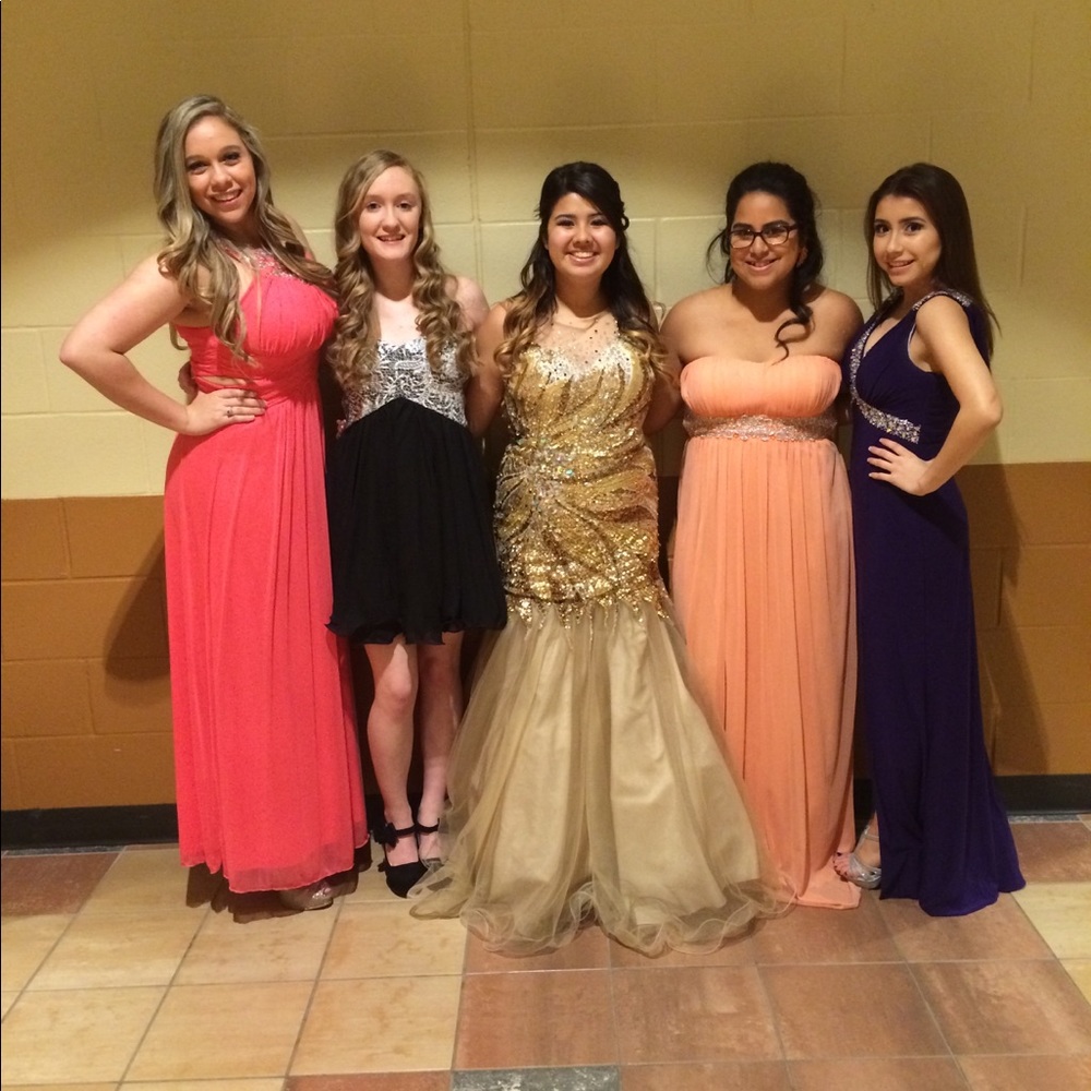 Gold prom dress